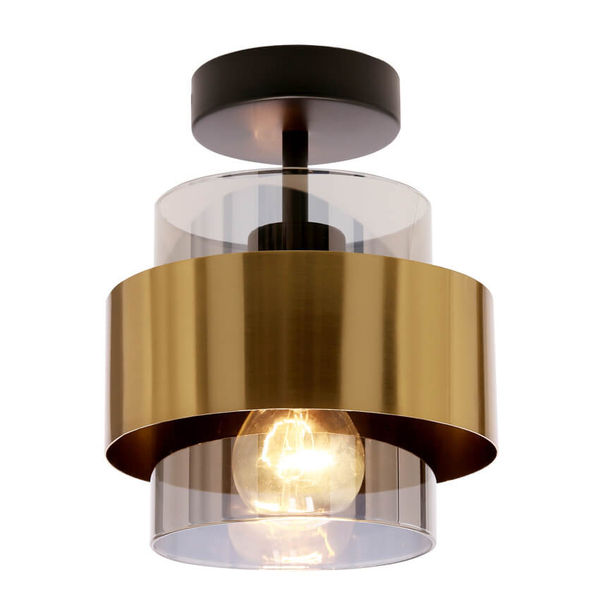 Lampa sufitowa Spiega 31-56313 Candellux tuba dymiona czarna mosiądz