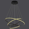 Okrągła LAMPA wisząca SLIM/000022/3000/B MDECO metalowa OPRAWA zwis LED 93W 3000K pierścienie czarne