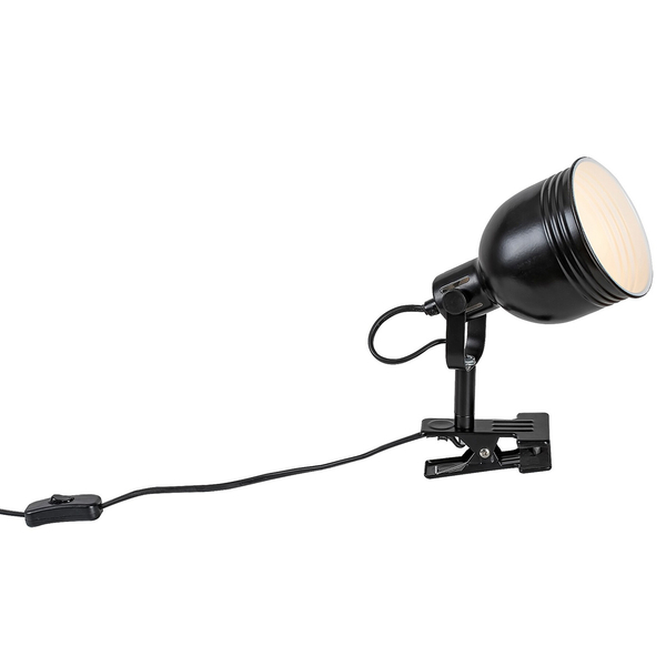 Loftowa lampa na klips Flint 3092  czarna lampka ruchoma z włącznikiem