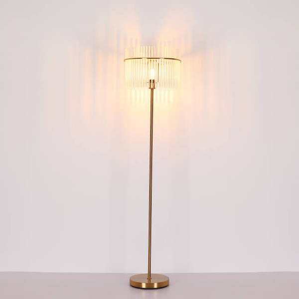 Podłogowa lampa do salonu GORLEY 15698SM glamour złota