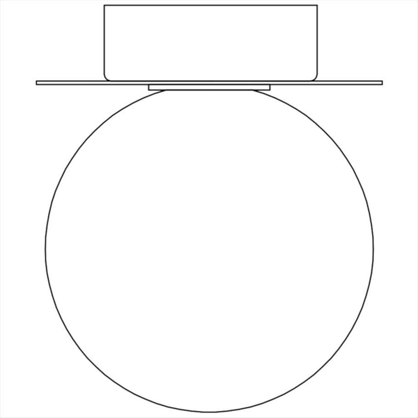 Plafon szklana kula MINI 108344 Markslojd do łazienki IP44 biała czarna