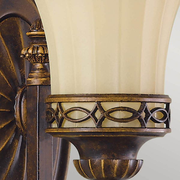 Ścienna lampa FE-DRAWING-ROOM1 do pokoju nad komodę brązowa