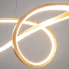 Zwisająca lampa do salonu Curve MOD156PL-L52G4K LED 42W 4000K mosiądz