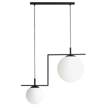 Lampa wisząca ZAC 1038H1_2 Aldex salonowy zwis szklany czarny