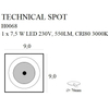 Natynkowa oprawa do przedpokoju TECHNICAL SPOT H0064 LED 7,5W 3000K kremowa