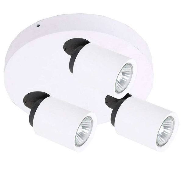LAMPA sufitowa LUCIEN FH31313B Italux okrągła OPRAWA metalowy SPOT regulowany TOMI tuby białe