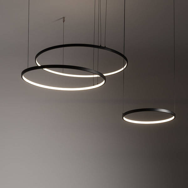 Lampa wisząca do salonu ring Circolo 10817 Nowodvorski LED 45W 3000K czarna