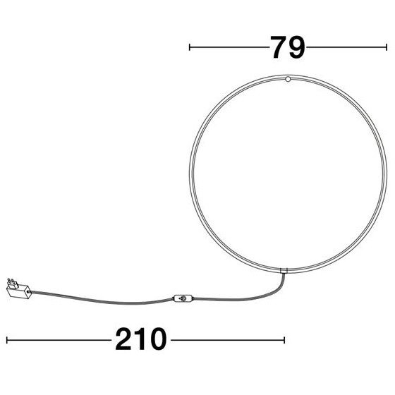 LAMPA ścienna CHINU LE41606 Luces Exclusivas metalowa OPRAWA kinkiet LED 28W 3000K okrągy pierścień ring czarny