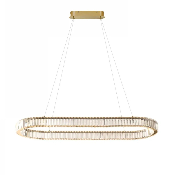 Lampa wisząca glamour 2-punktowy nad stół SPARK LED 71W 3000-6000K AZ6711 złoty aluminium