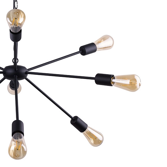 Zwis na łańcuchu Rod 9734 czarna lampa wisząca nad blat sticks