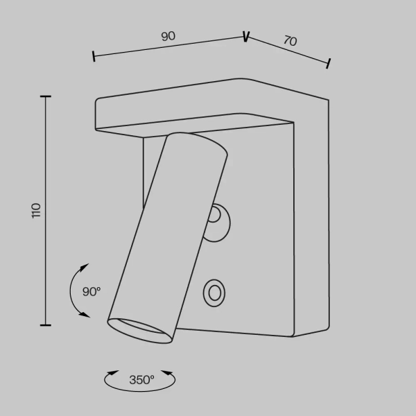 Reguloway kinkiet ścienny Aron C179WL-L7W2.7K-DE LED 7W 2700K biały