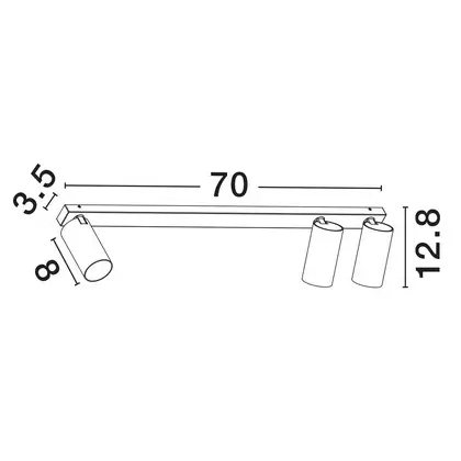 Metalowa lampa sufitowa FALORIA LE45649 tubki regulowane czarne