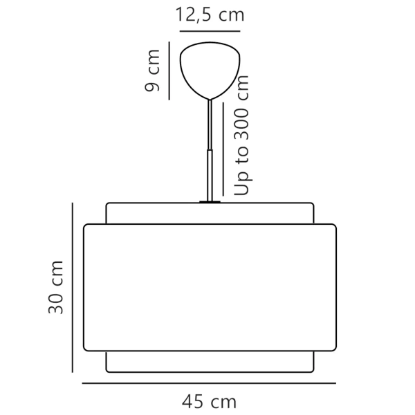 Lampa wisząca abażurowa Takai 2320403018 DFTP do jadalni beżowa