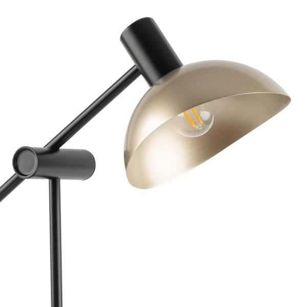 Lampka nocna z kloszem Artis 50357 Sigma z włącznikiem czarna złota