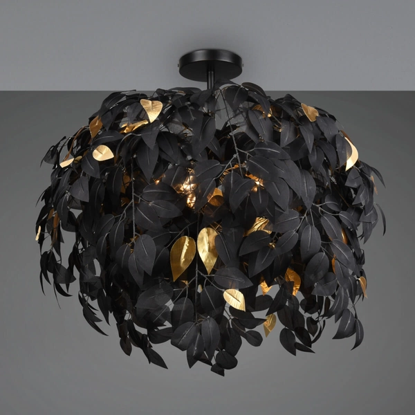Plafoniera dekoracyjna Leavy R60463032 RL Light listki czarna