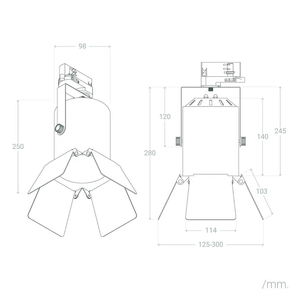 Reflektor natynkowy Retro ABR-RRT-C-E27 Abruzzo metal regulacja czarny