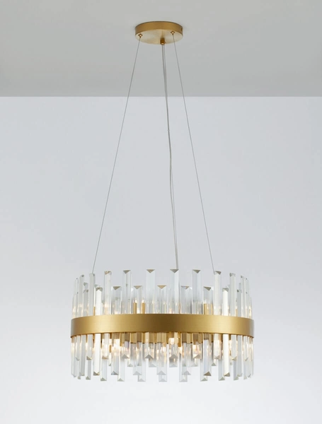 Jadalniany żyrandol CHOLULA LE42908 nad stół kryształowy złoty