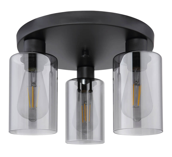 Sufitowa lampa Hadera 15465-3D tuby czarne przydymione