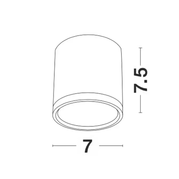 Sufitowa lama CAUCASIA biała LE61439 1xLED 7W 3000K tuba spot