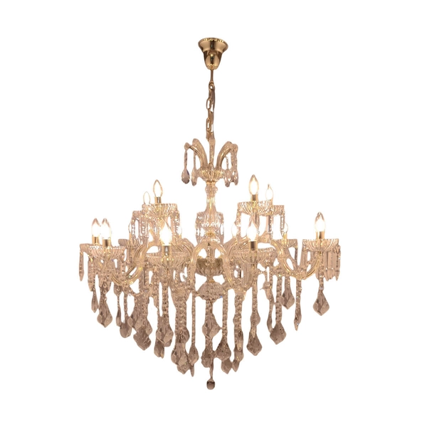 Lampa zwisająca Chateau 17801/10+5-GLD Teresa na łańcuchu złota
