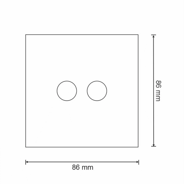 Włącznik dotykowy smart 314345 podwójny sterowany Wifi biały