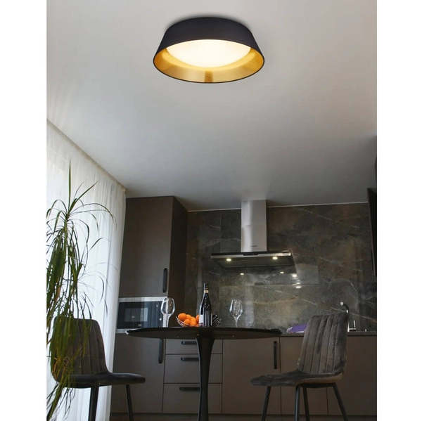 LAMPA sufitowa PONTS R62871879 RL Light abażurowa OPRAWA plafon LED 18W 3000K okrągły czarny