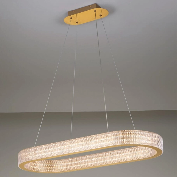 Wisząca lampa glamour YOTAU LE44730 LED 70W 3000K ściemnialna złota
