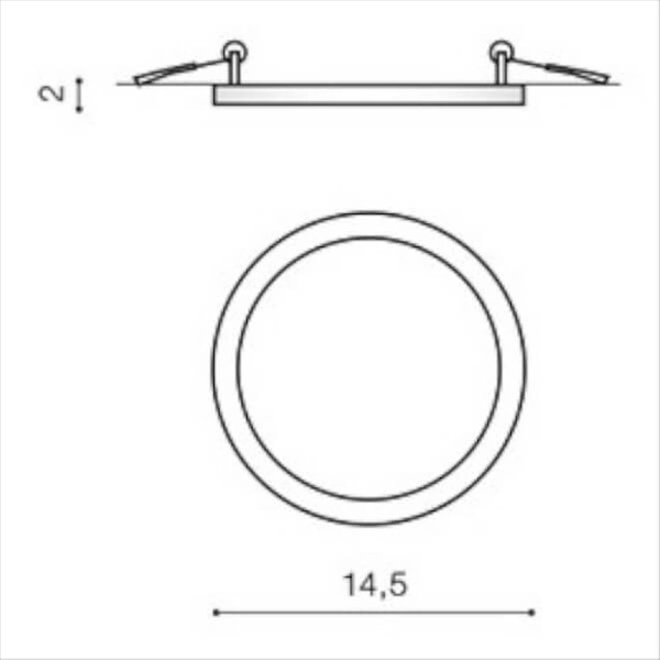 Lampa wpustowa Slim AZ2840 LED 12W 3000K do holu round czarna