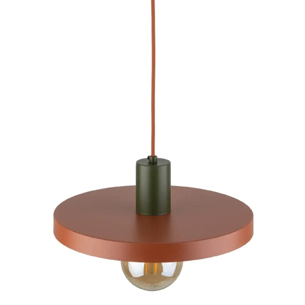Lampa zwisająca do salonu Sila 10749 dysk metalowy zielony
