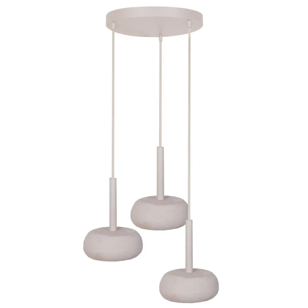 Żyrandol nad wyspę kuchenną Otto 3 41404 ceramika owalny beżowy