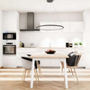 Wisząca LAMPA ring SLIM/000062/3000/W MDECO metalowa OPRAWA okrągła LED 22W 3000K do biura biała