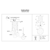 Wielopunktowa lampa wisząca Basic form MOD521PL-05G złoty przezroczysty