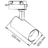 Lampa szynowa 1-fazowa SHARK COB 329042 LED 10W 4000K czarny