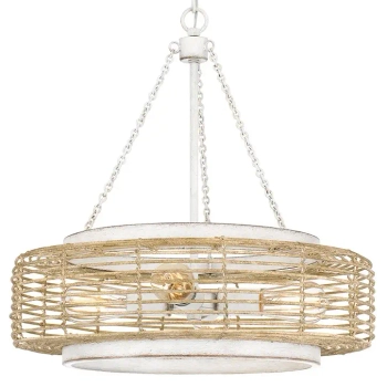 Boho wisząca lampa Waylon QZ-WAYLON-4P-AWH naturalna lina