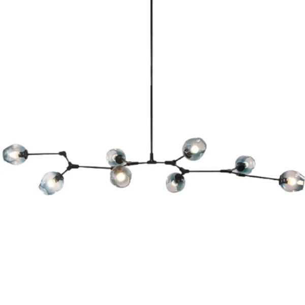 Lampa sufitowa Smokey ABIGALI-MD2003-9PCS-JG molekuły czarne