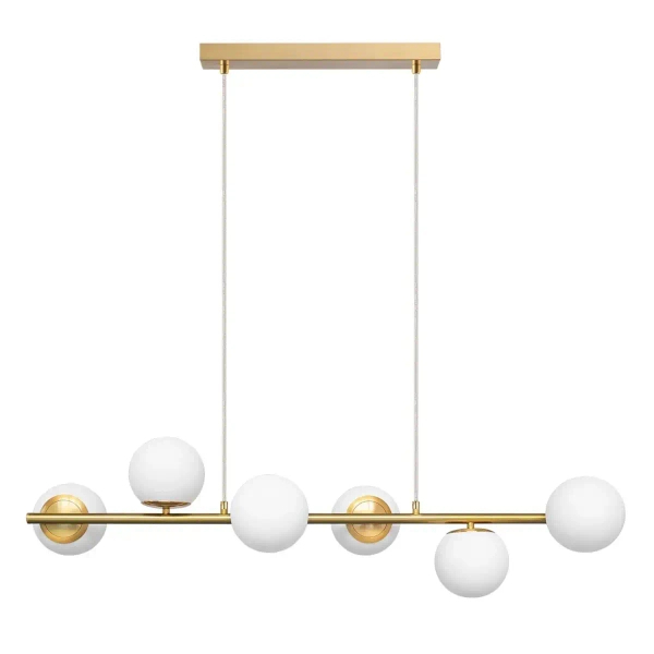 Kulista lampa wisząca Bianca biała złota 341686 6xE14 molekułowa