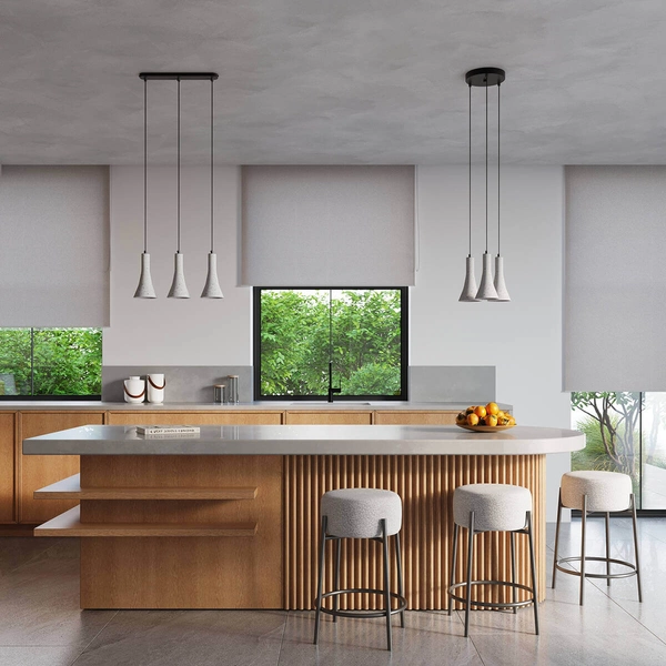 Lampa zwisająca Rea SL.1226 do jadalni potrójna szara