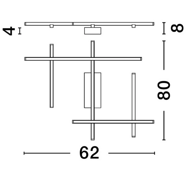 Metalowy plafon TUMBES LE44477 LED 63W 3000K ściemnialny frame czarne