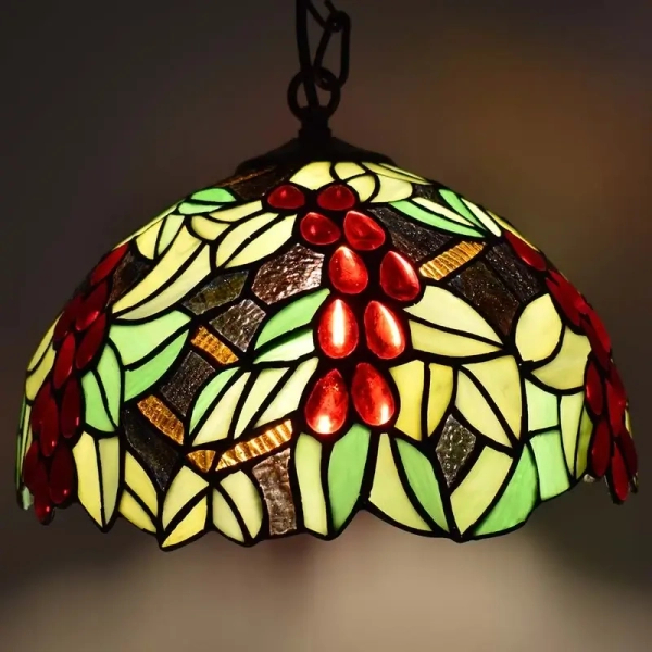 Witrażowa lampa wisząca Capolavoro ABR-LW-CAPO2 do kuchni szklana kolorowa