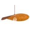 Falowana lampa wisząca LEAF brązowa miedziana 1xE27 nad wyspę 41920