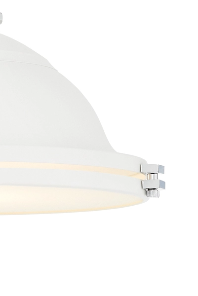 Wisząca LAMPA industrialna NAUTILIUS L 10266101 Kaspa metalowa OPRAWA na łańcuchu ZWIS okrągły biały