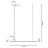 Lampa wisząca WAND MSE010100133 LED 28W czarna złota