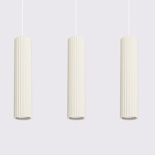 Potrójna lampa wisząca KARBON SL.1594 podłużna beżowa