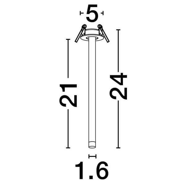 Podtynkowa lampa sufitowa z regulacją ARANI LE44700 LED 4W 3000K czarny