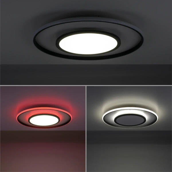 Plafon na pilot ARENDA czarna 11627-18 1xLED 36W 2700-5000K z regulacją jasności