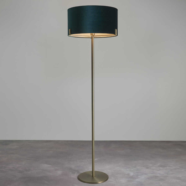Salonowa lampa podłogowa Hayfield 95838 Endon zielona mosiądz