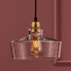 Wisząca LAMPA skandynawska LONGIS 10873105 Kaspa loftowa OPRAWA szklany ZWIS okrągły złoty przezroczysty czarny