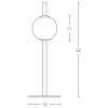 Stołowa lampa nocna 20134 LED 6W 3000K szklan biała czarny