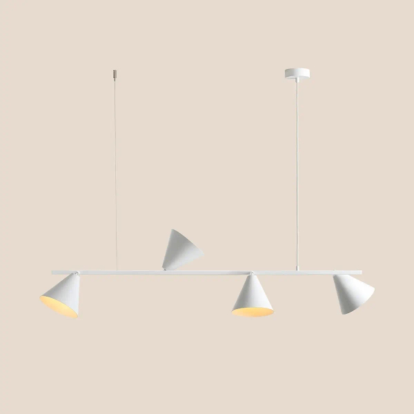 Wisząca lampa stożkowa FORM 1108L metalowa do salonu biała