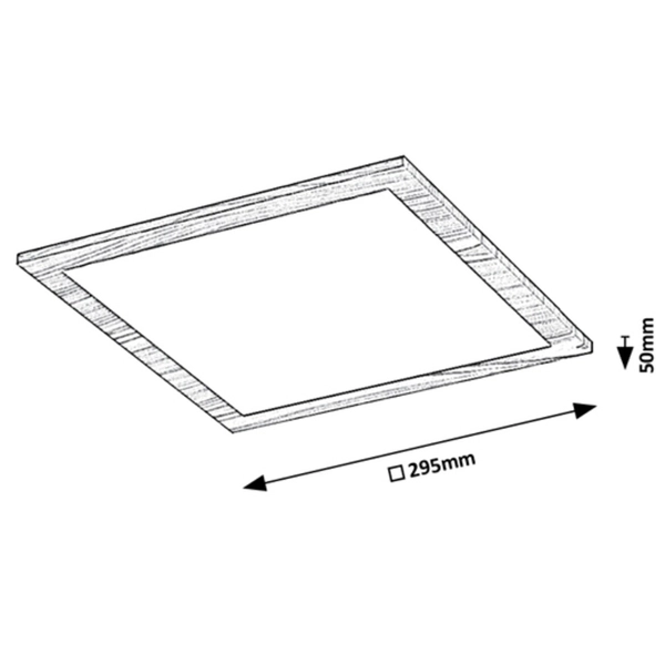 Minimalistyczny plafon Almond 6907 LED 12W 4000K metalowa lampa drewno